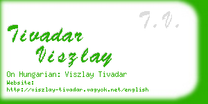 tivadar viszlay business card